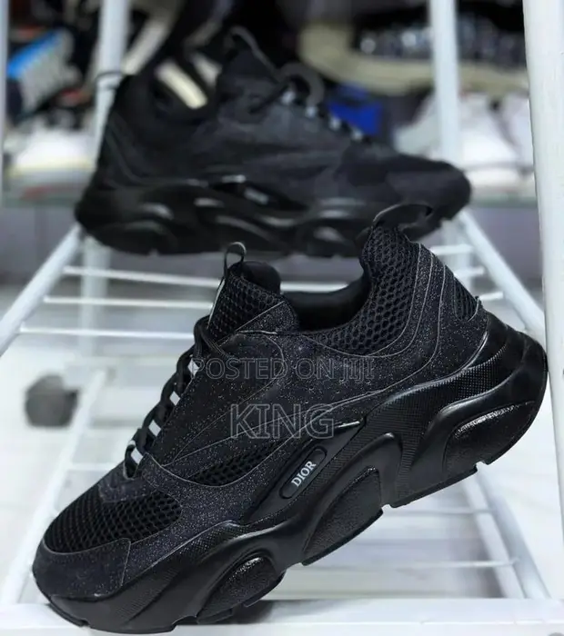 Dior Homme B22 Dior B22 Triple Black Dior B22 Calf Mesh Shoes In