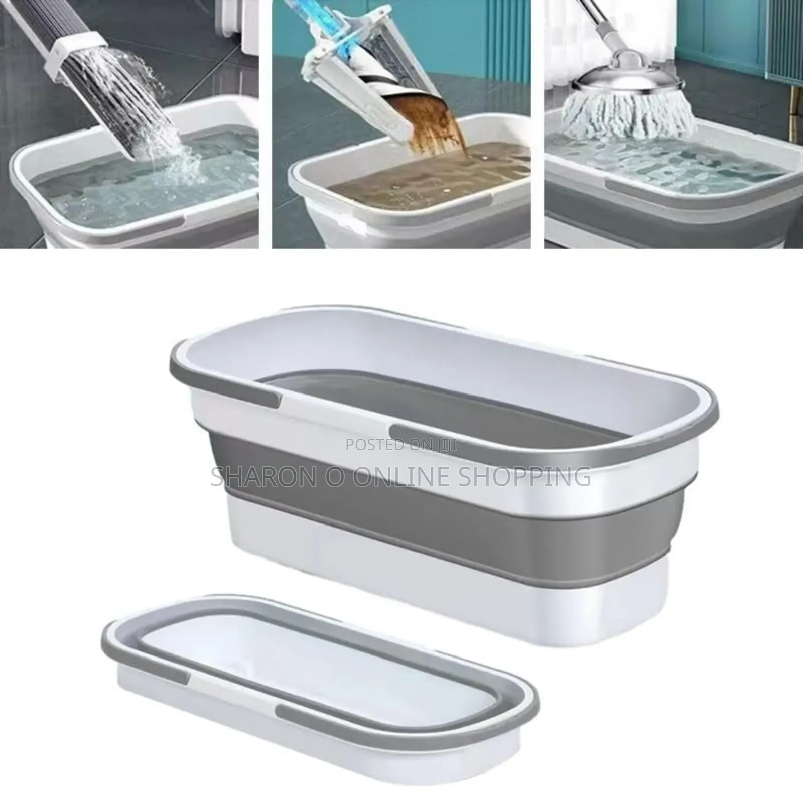 Mop With a Foldable Bucket