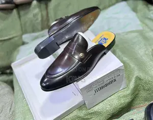 Brown Italian Leather Half Shoes