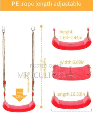 Modern Kids Play Swing With Adjustable PE Rope Upto 150kgs