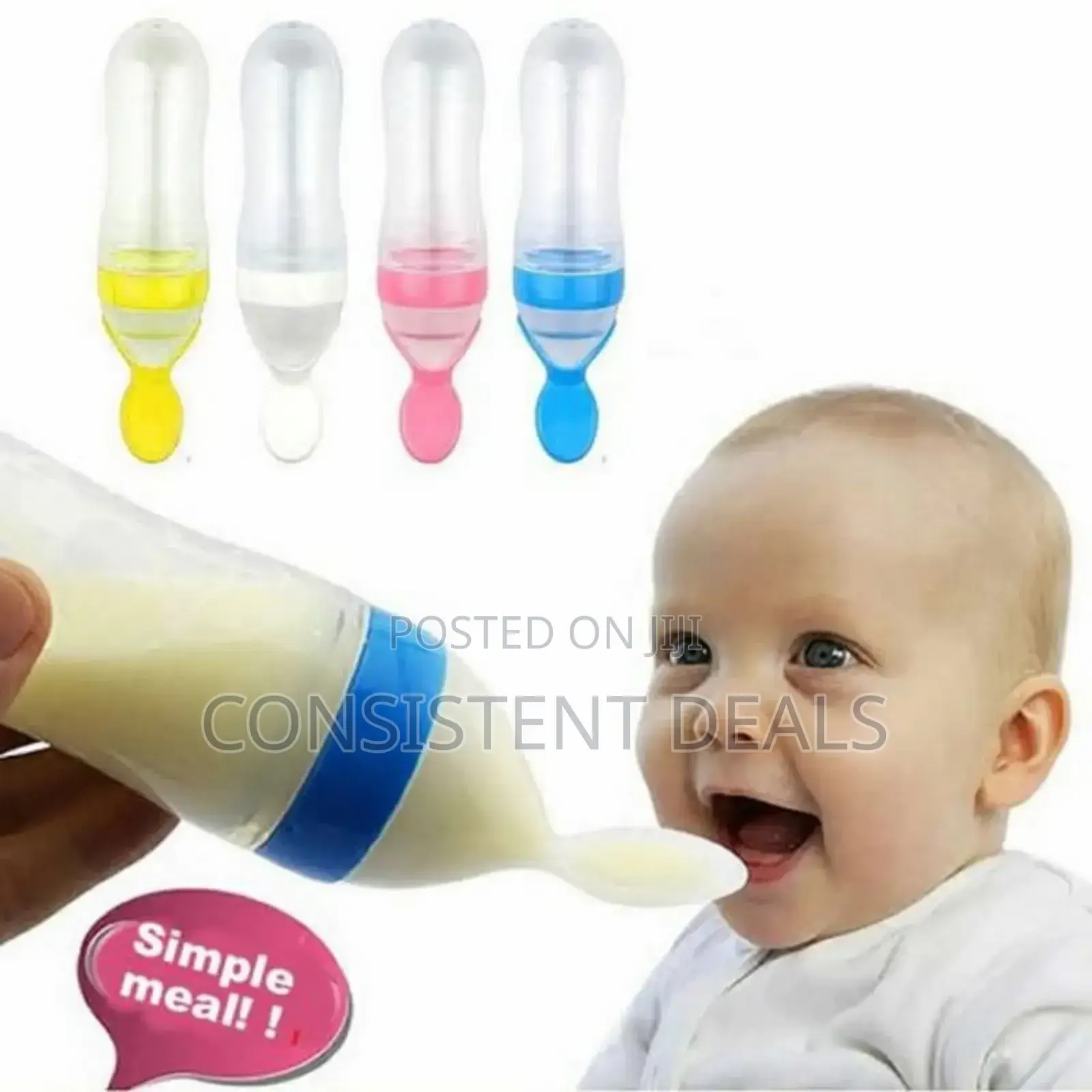 Baby Spoon Feeder Bottle Silicone Spoon Squeeze