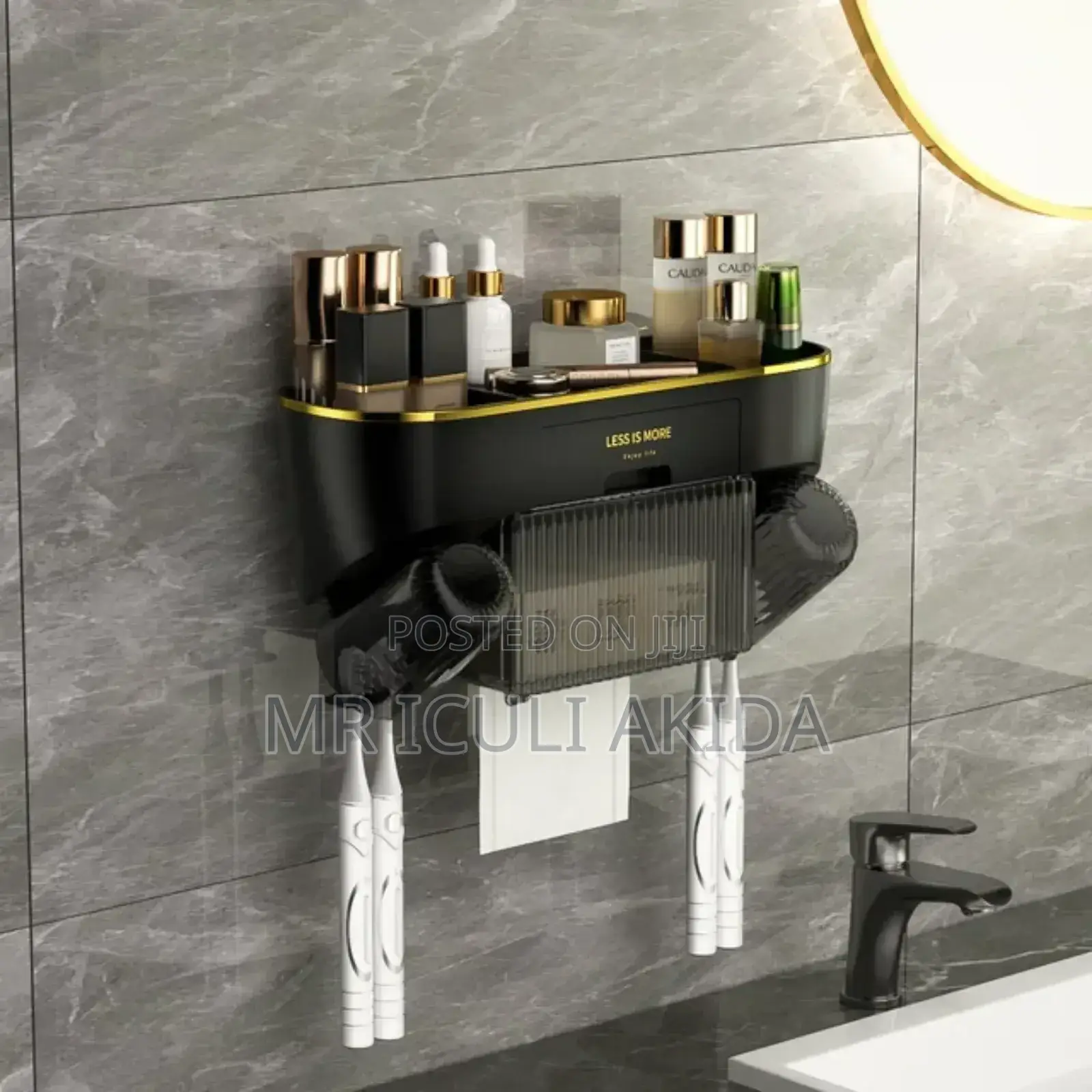 Wall Mounted Dustproof Toothbrush Holder, Makeup Organiser