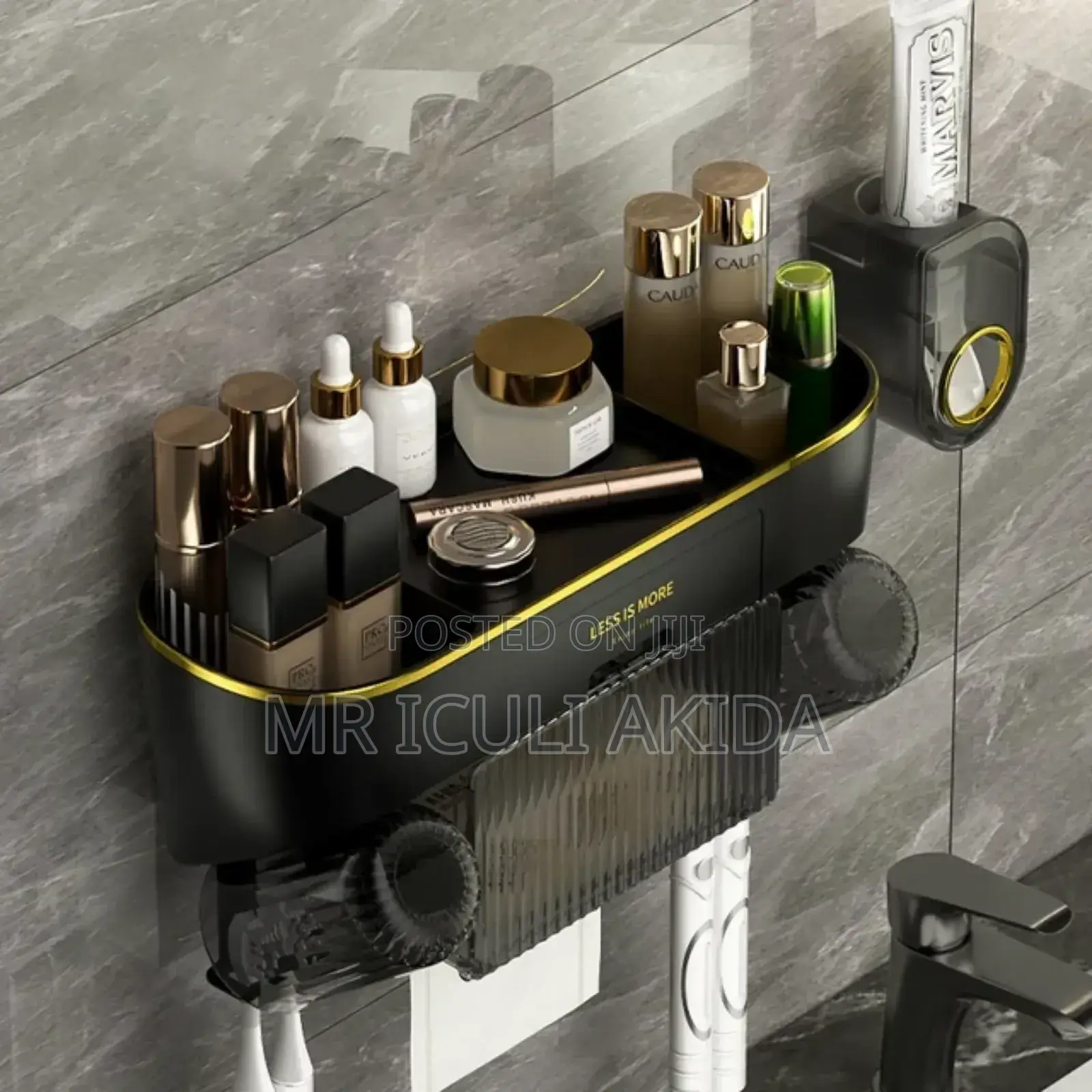 Wall Mounted Dustproof Toothbrush Holder, Makeup Organiser