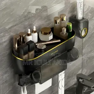 Wall Mounted Dustproof Toothbrush Holder, Makeup Organiser