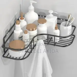 2pcs Wall Mounted Bathroom Acesories Storage Rack Organiser