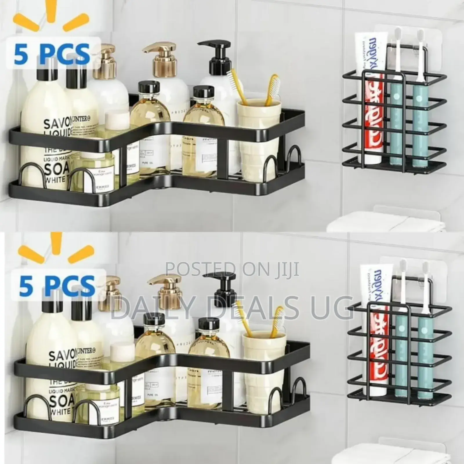 Double Bathroom Shelf Rack