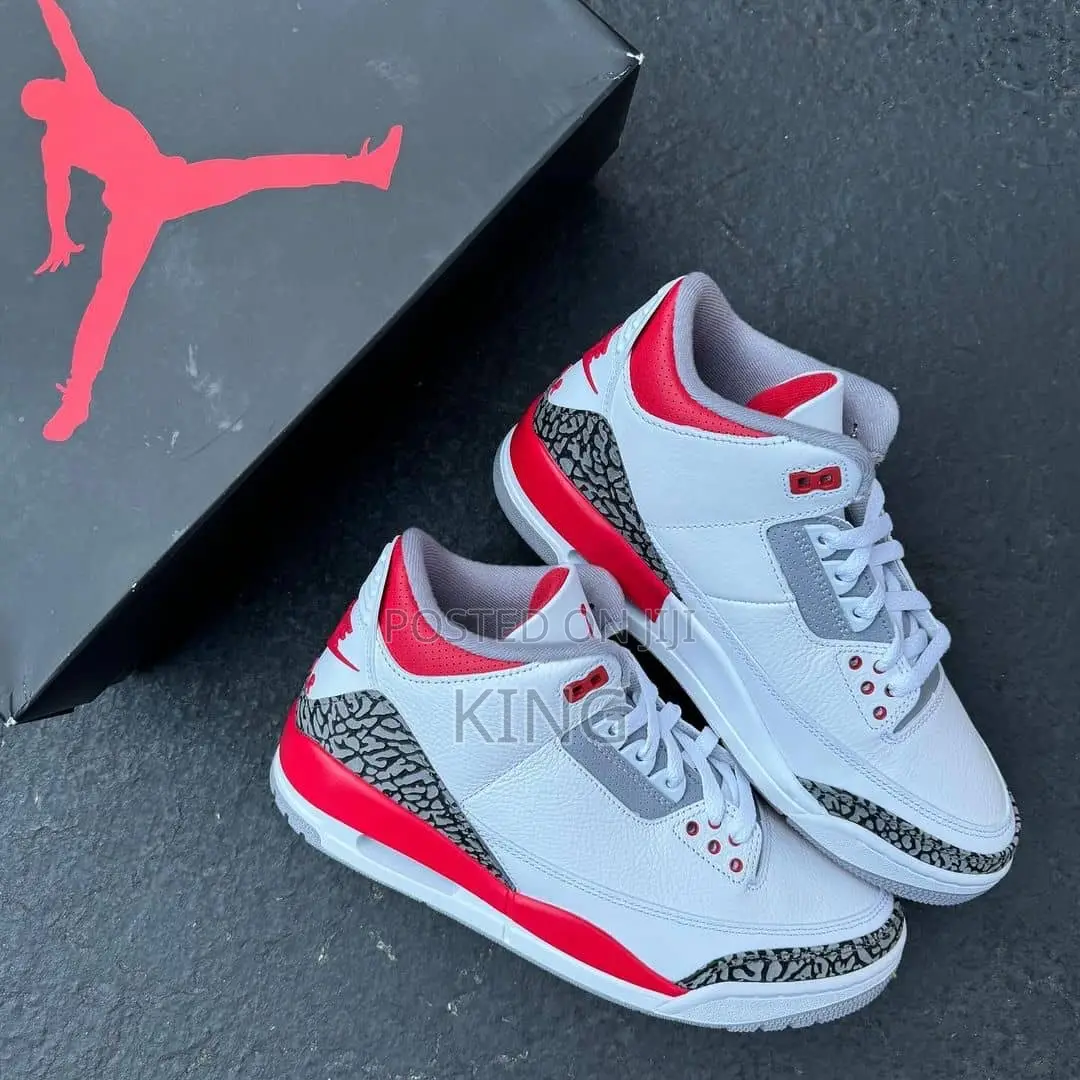 Real Air Jordan 3 Fire Red
