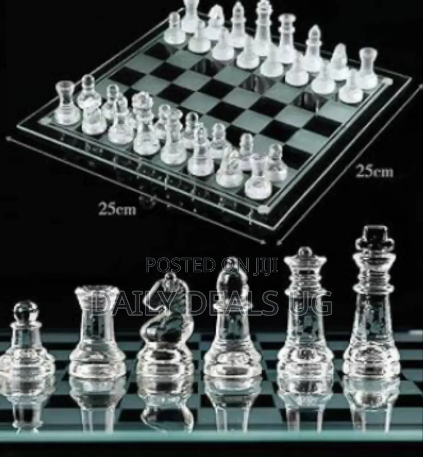 Glass Chess Board Game