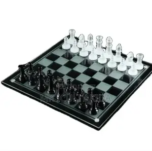 Crystal Glass Chess Game Board With Magnetic Crafted Pieces