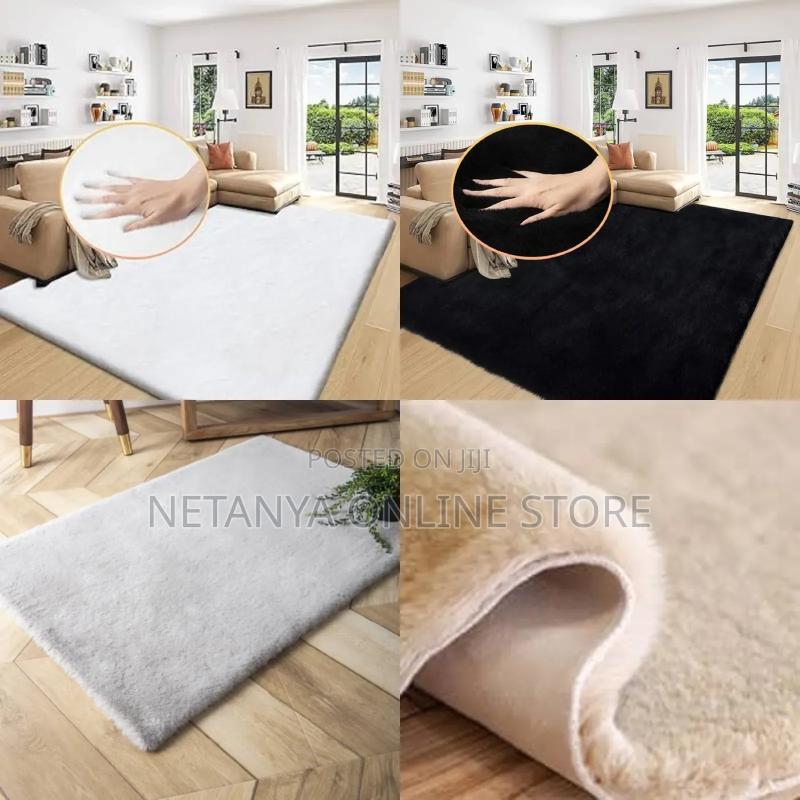 Luxury Rabbit Fur Carpet 200*180cm