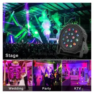 18 Led Stage RGB Dmx512 Stage Flat Par Lighting Dj Equipment