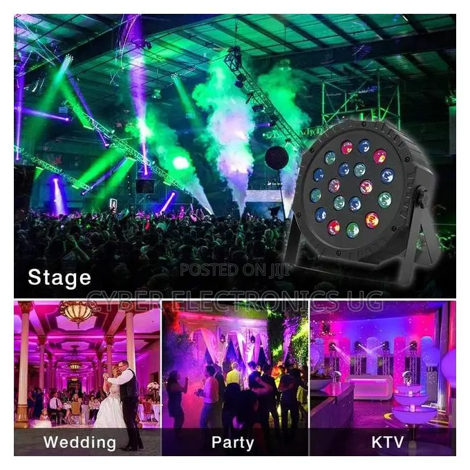 18 Led Stage RGB Dmx512 Stage Flat Par Lighting Dj Equipment