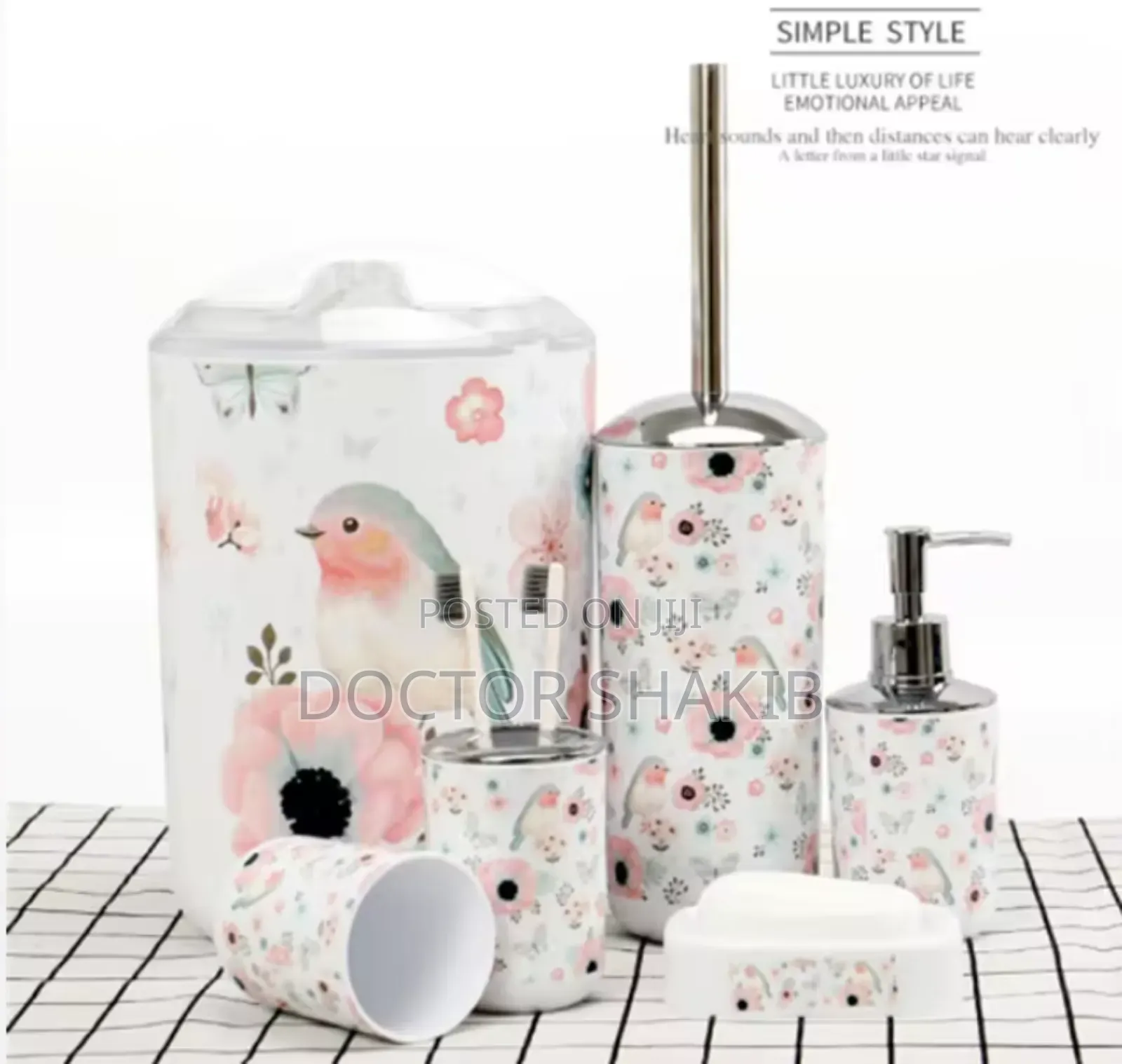6pcs Classy Unique Bathroom Accessories Set