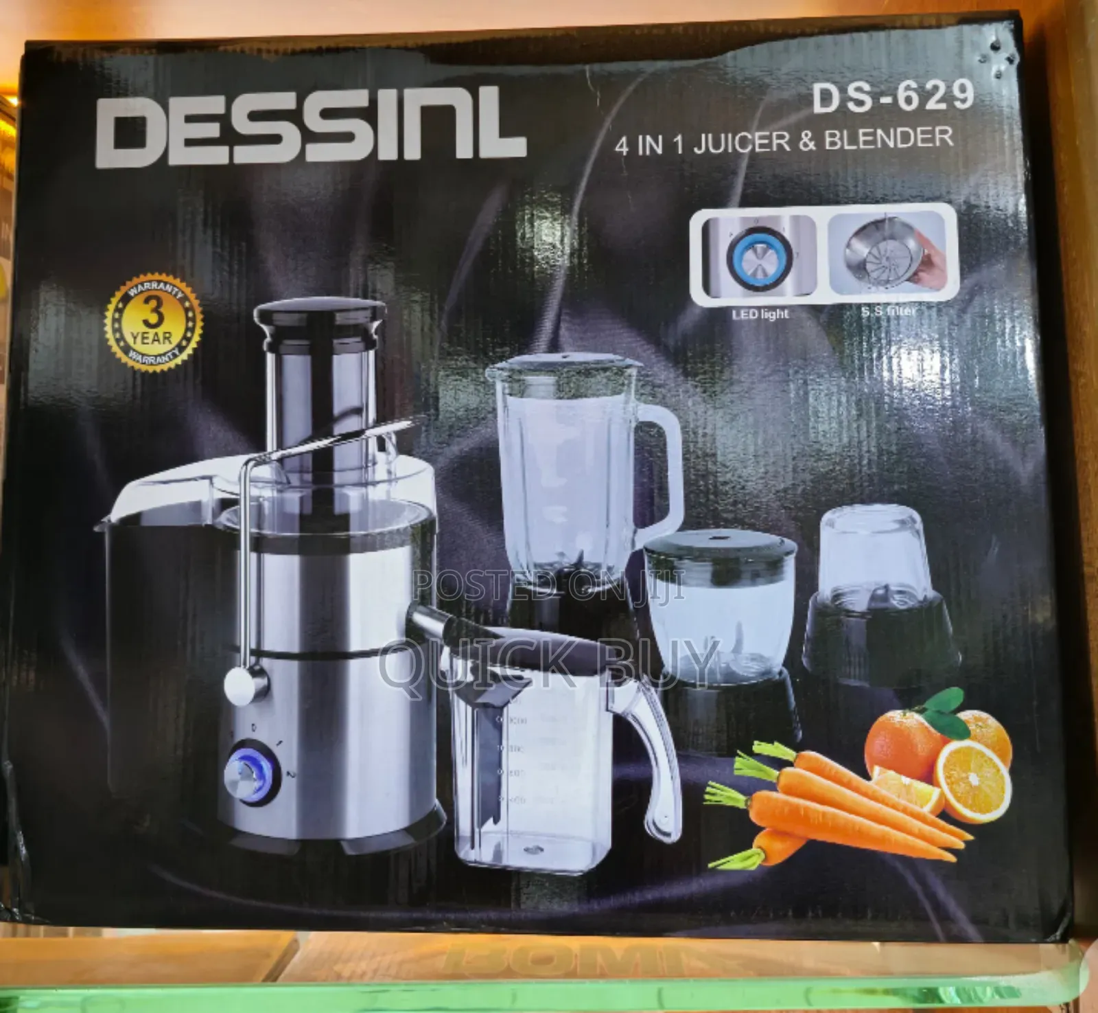New Brand Deluxe DESSINL 4in 1 Heavy Duty Juicer and Blender