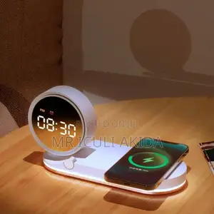 3in1 Wireless Charger WTH Night Light Digital Alarm Clock