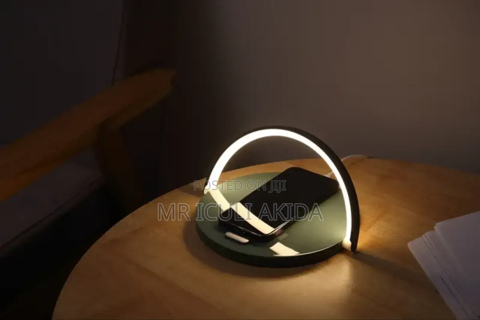2in1 Smart Fast Wireless Charger With Half Moon Night Light
