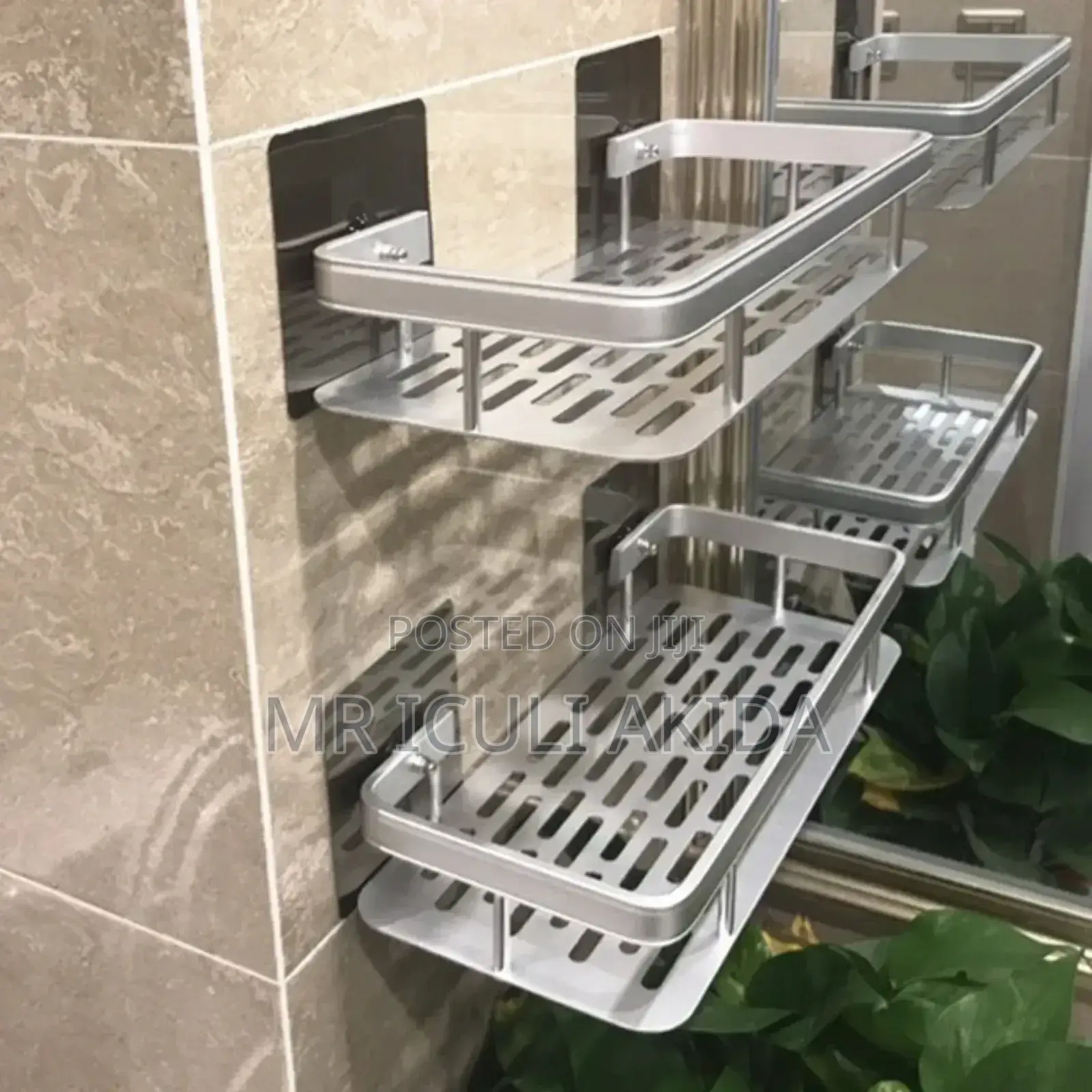 2pcs Kitchen/Bathroom Self Adhesive Shower Caddy Organiser