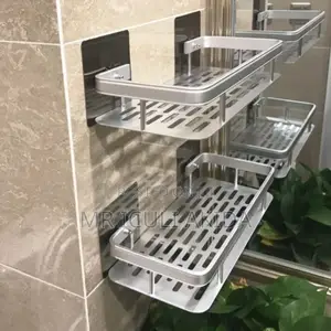 2pcs Kitchen/Bathroom Self Adhesive Shower Caddy Organiser