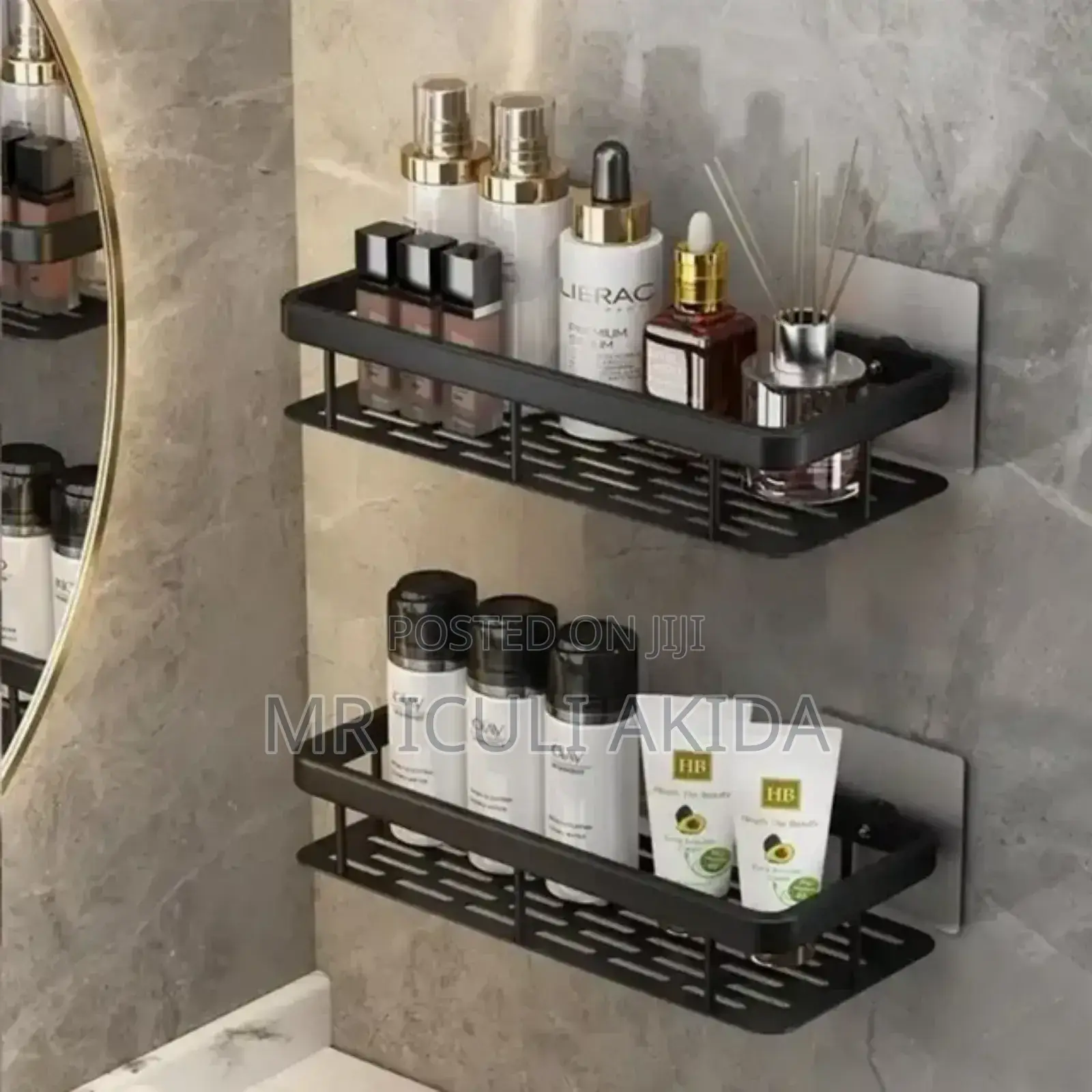 2pcs Kitchen/Bathroom Self Adhesive Shower Caddy Organiser