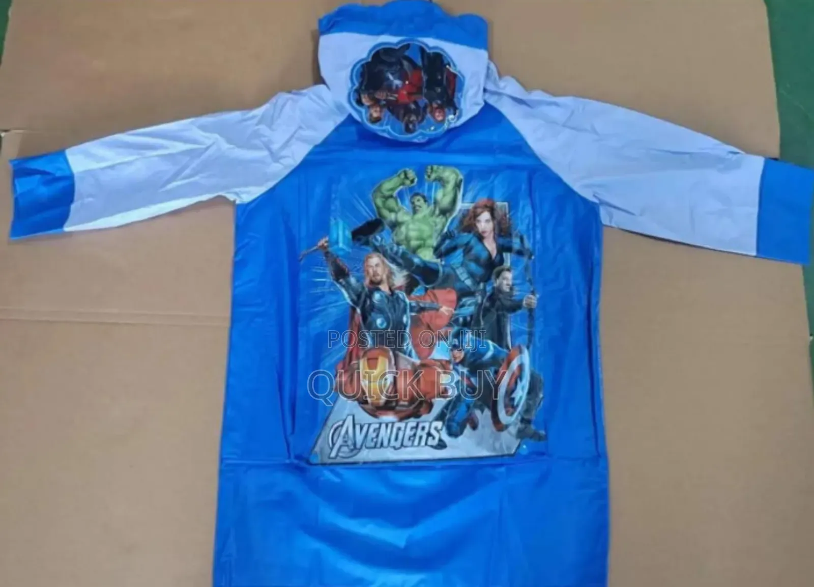 Deluxe High Quality Captain America Hooded Raincoat for Kids