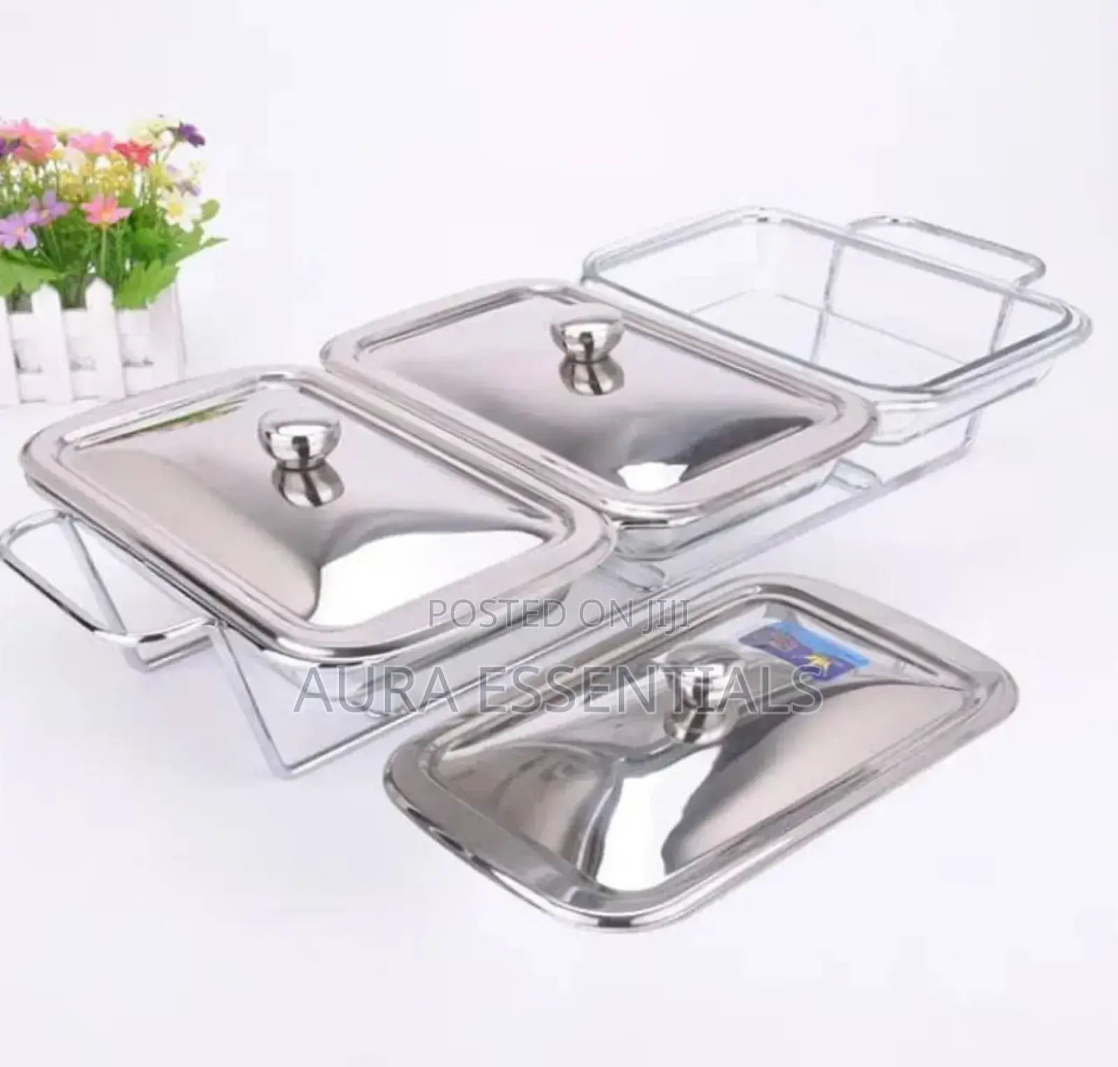 New Design 1.5lx 3pans Buffet Stainless Food Warmer Set