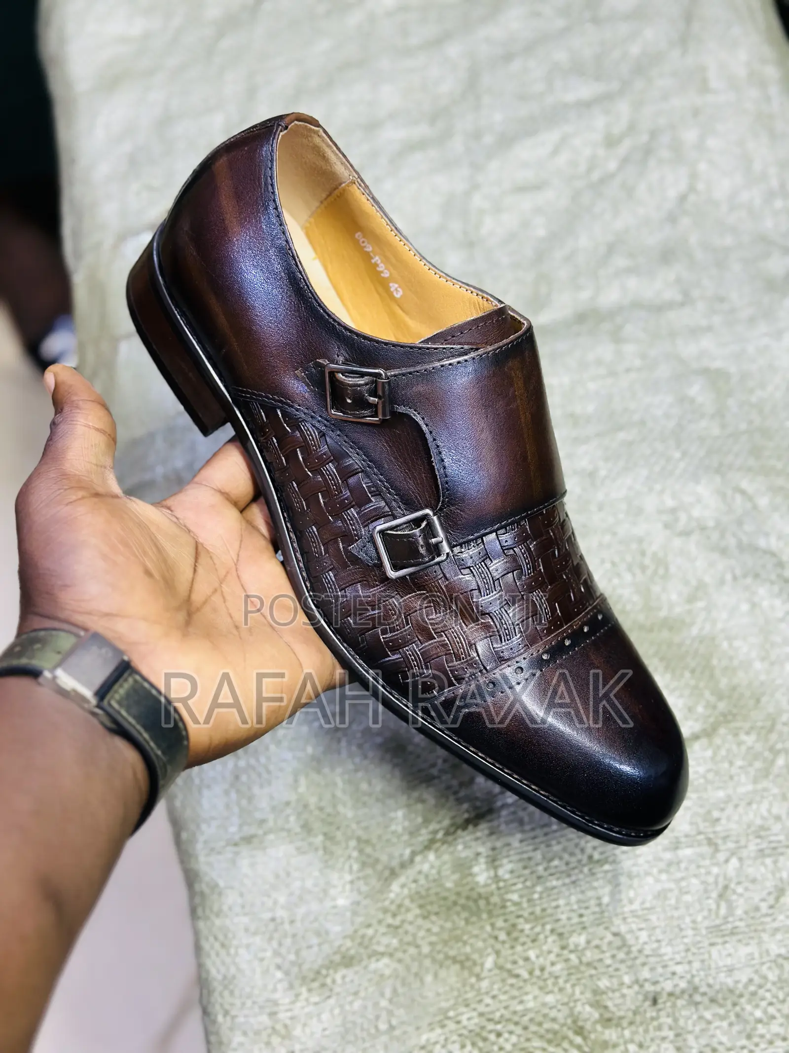 Original John Foster Double Buckle Leather Oxfords