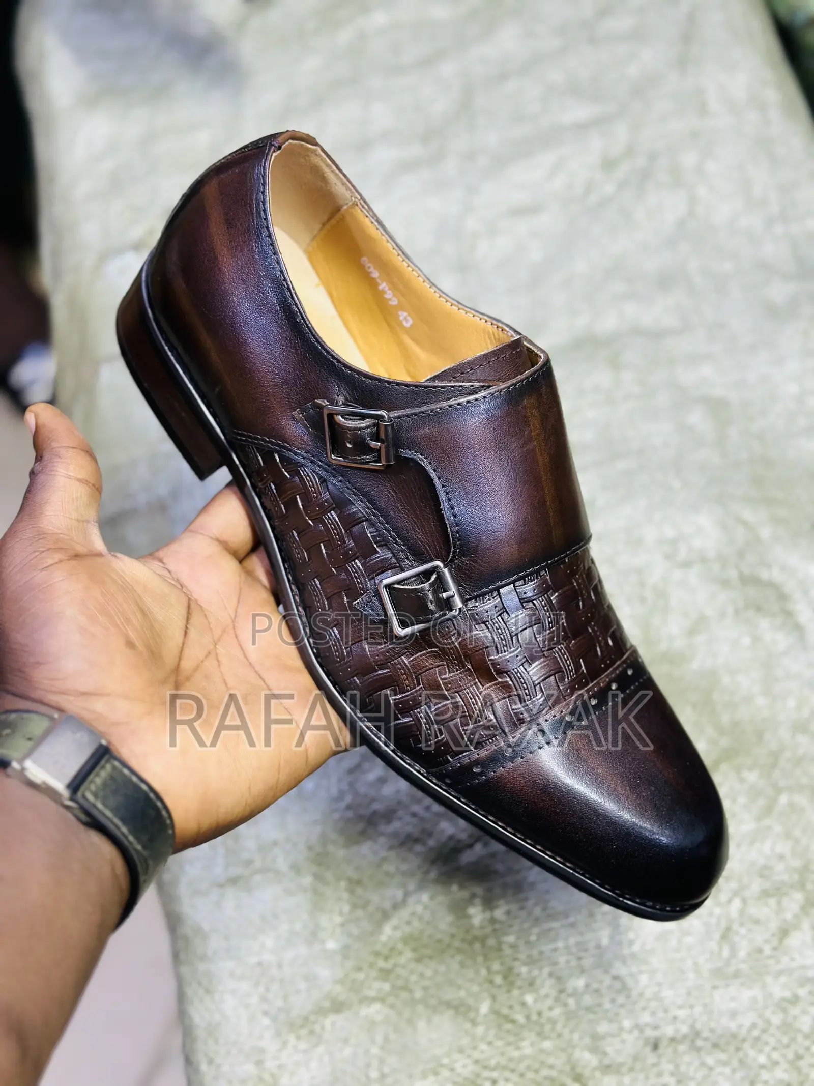 Original John Foster Double Buckle Leather Oxfords