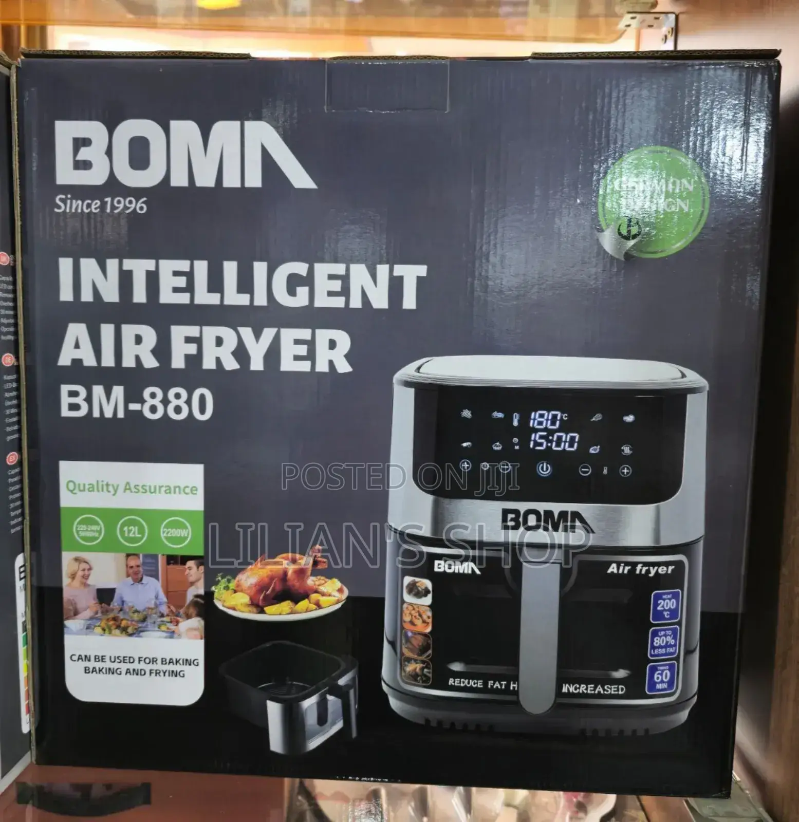 Boma Intelligent Air Fryer -12l 2200W