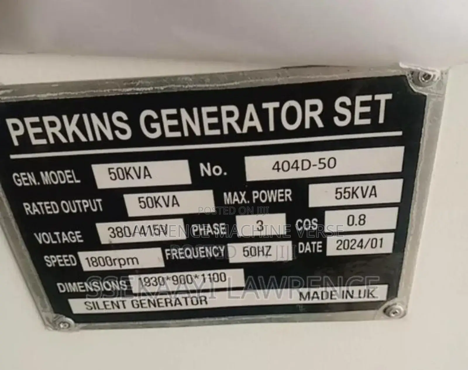 Super Silent Diesel Generator Perkins 50kva