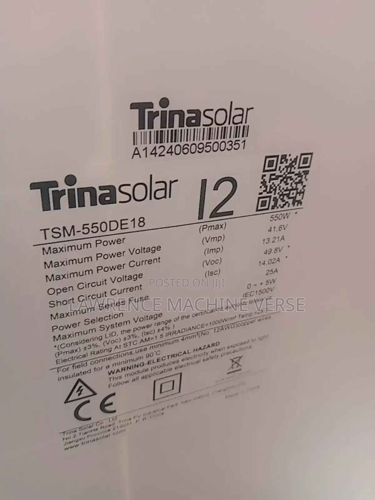 Solar Panel 550watts
