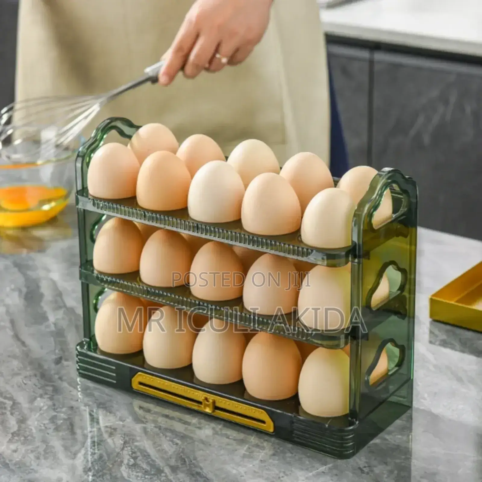 Acrylic 30egg Grid Storage Organiser Tray