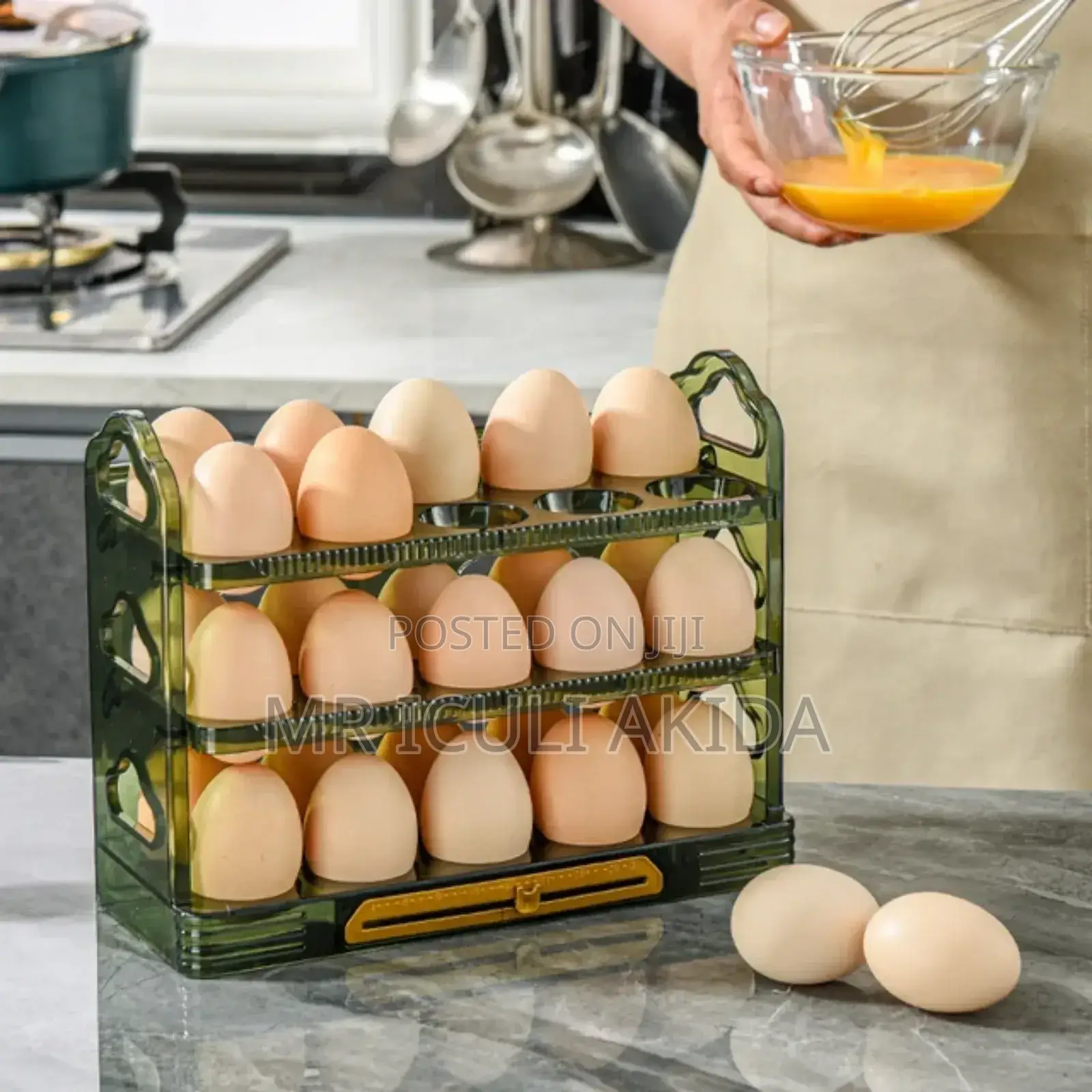 Acrylic 30egg Grid Storage Organiser Tray