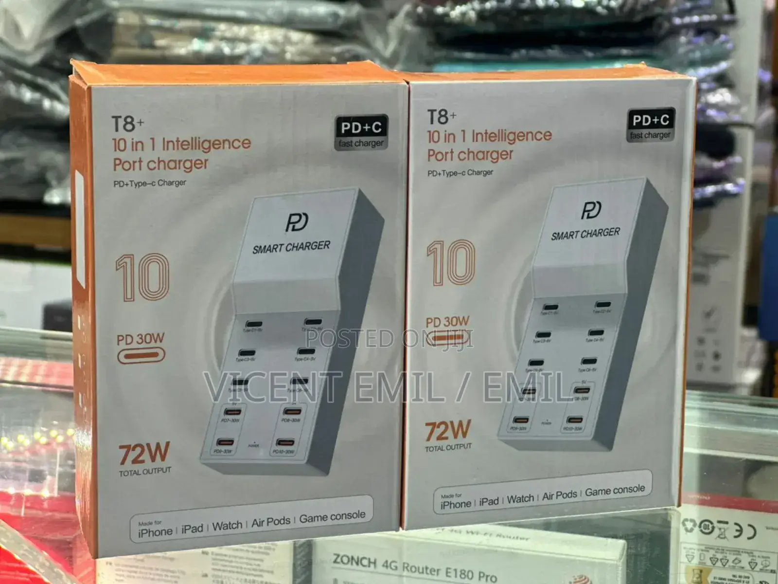 Type-C Smartphone Charger 10 in 1 Ports 72W