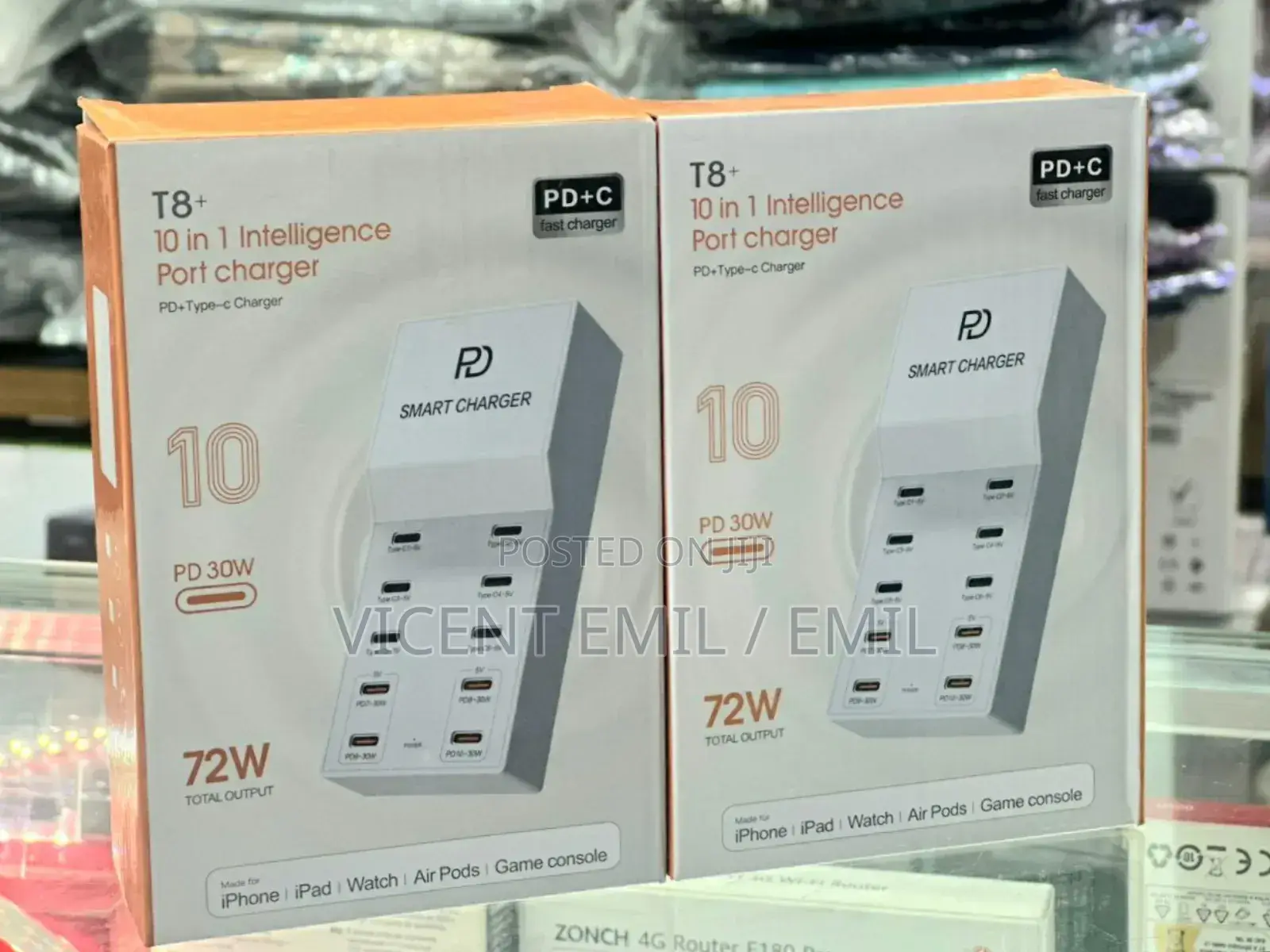 Type-C Smartphone Charger 10 in 1 Ports 72W