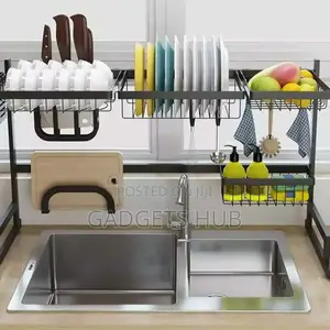 Stainless Steel Dish Rack Drainer Kitchen Drying Shelf
