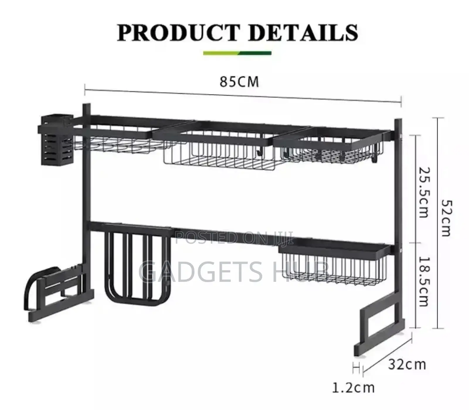 Stainless Steel Dish Rack Drainer Kitchen Drying Shelf