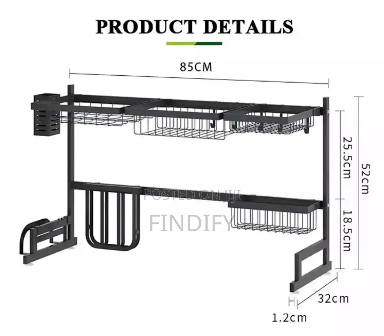 Stainless Steel Dish Rack Drainer Kitchen Drying Shelf