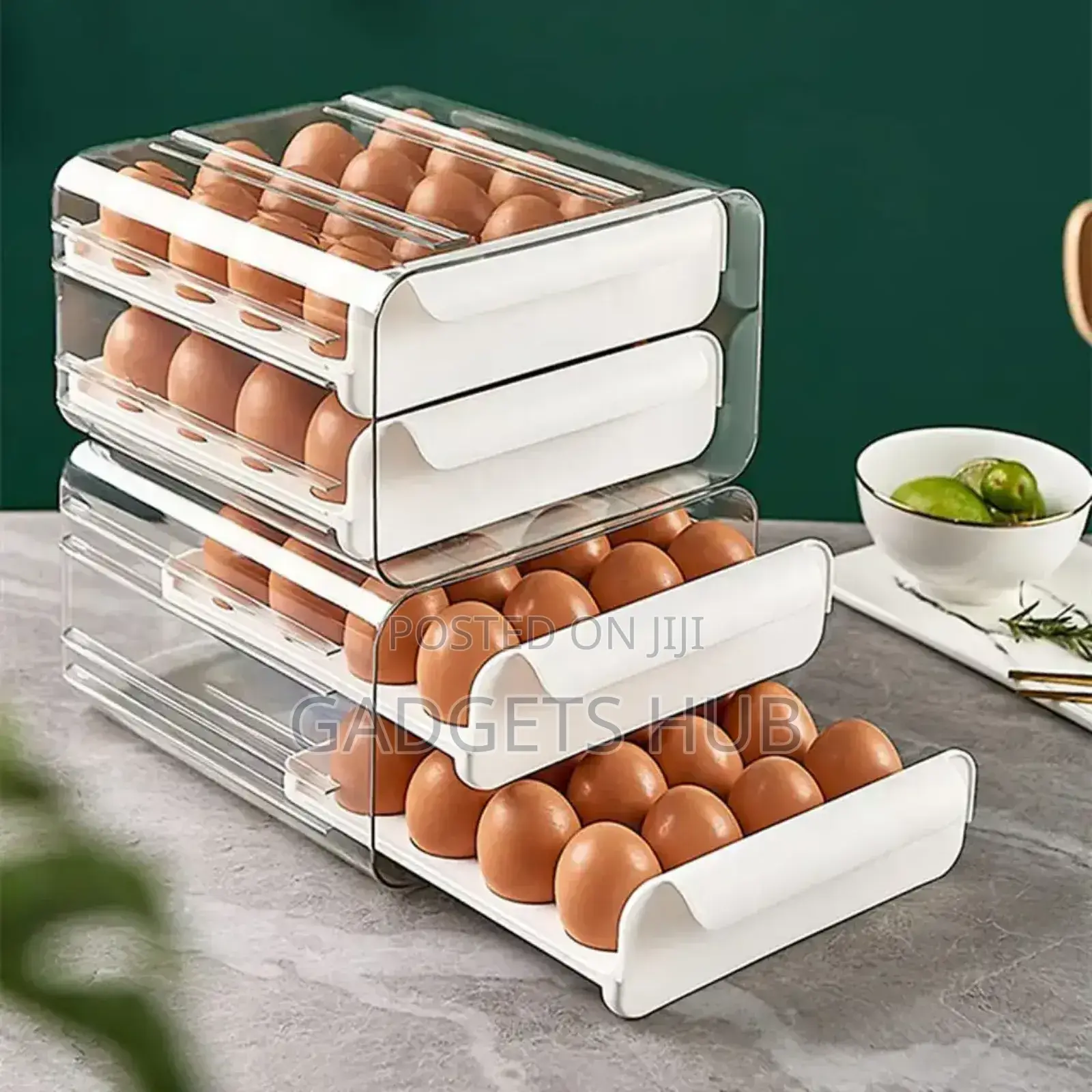 Automatic Scrolling Egg Rack Holder Drawer
Storage Box 2