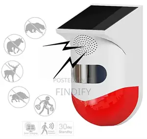 Solar Powered Wireless Infrared Motion Sensor Detector Alarm