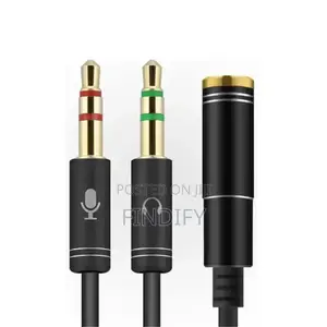 Headset Adapter Y Splinter 3.5mmjack Cable With Separate Mic