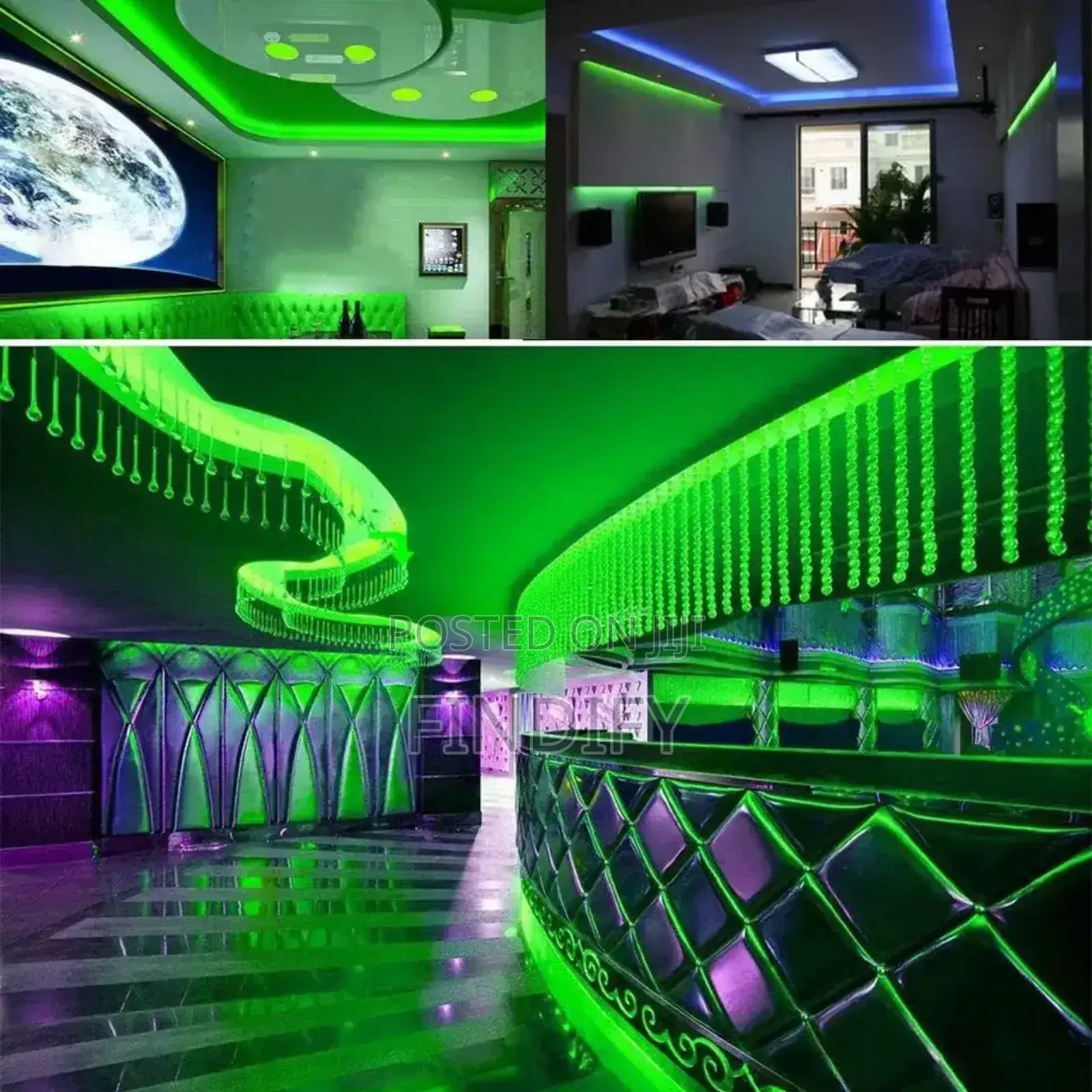 Mini 12v Led Strip Light Leds 5M 1P65 Waterproof Green Color
