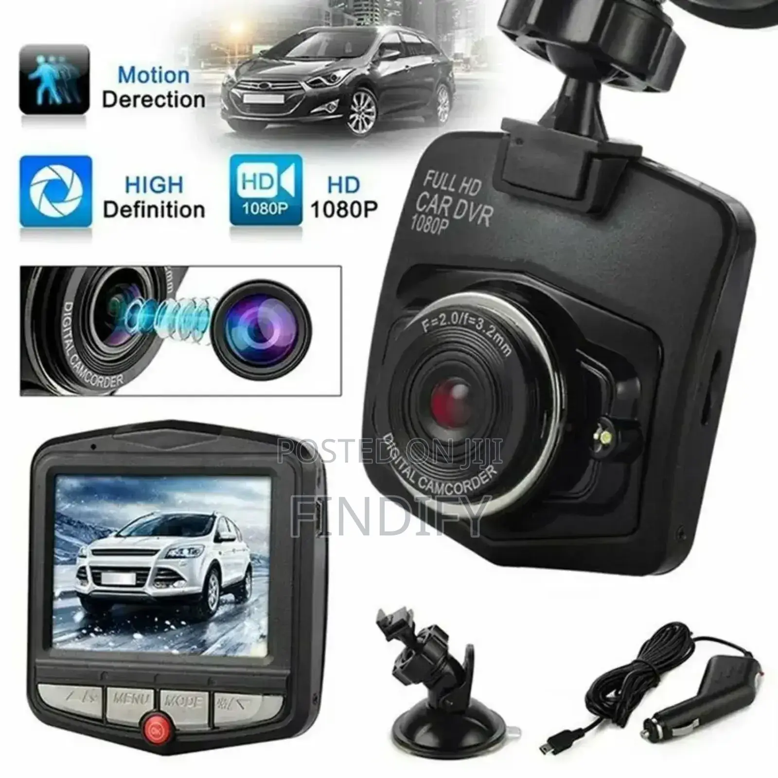 High Definition Vehicle Dashboard Camera 1080P
Full HD Video