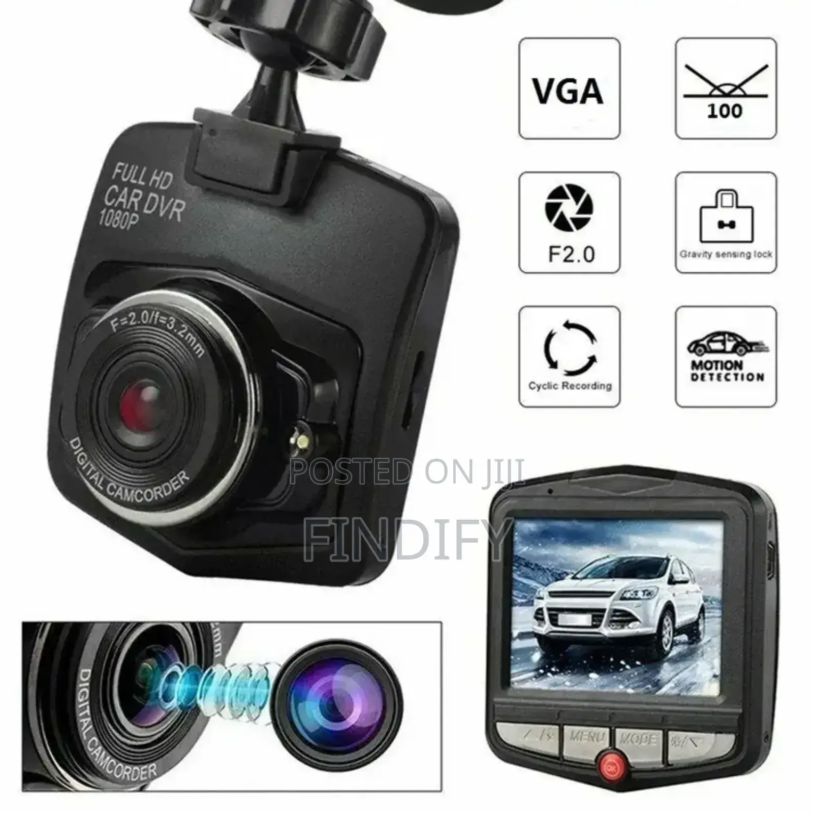 High Definition Vehicle Dashboard Camera 1080P
Full HD Video