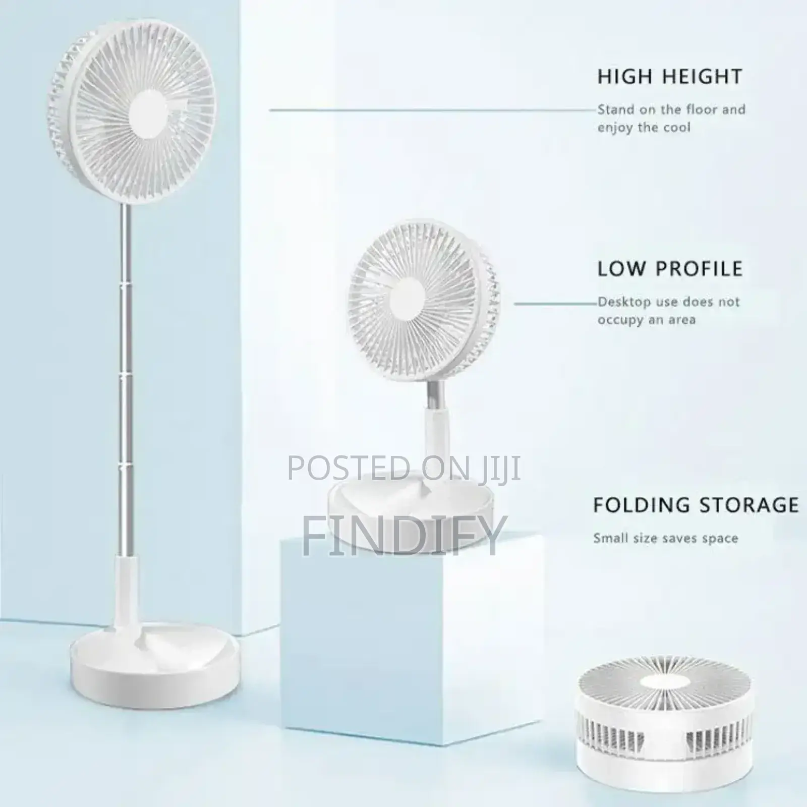 7200MAH Rechargeable Folding FAN Stand Fan Portable