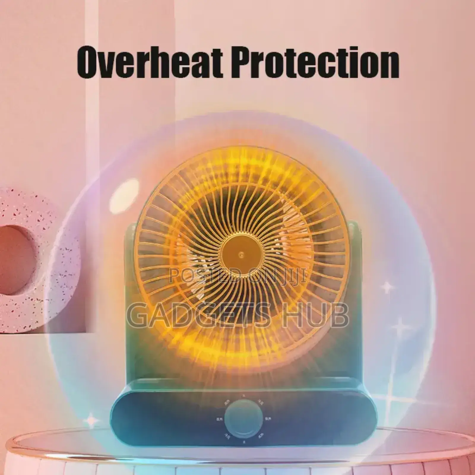 3 Wind Speeds Quiet Cooler Adjustable Overheat
Table Fan