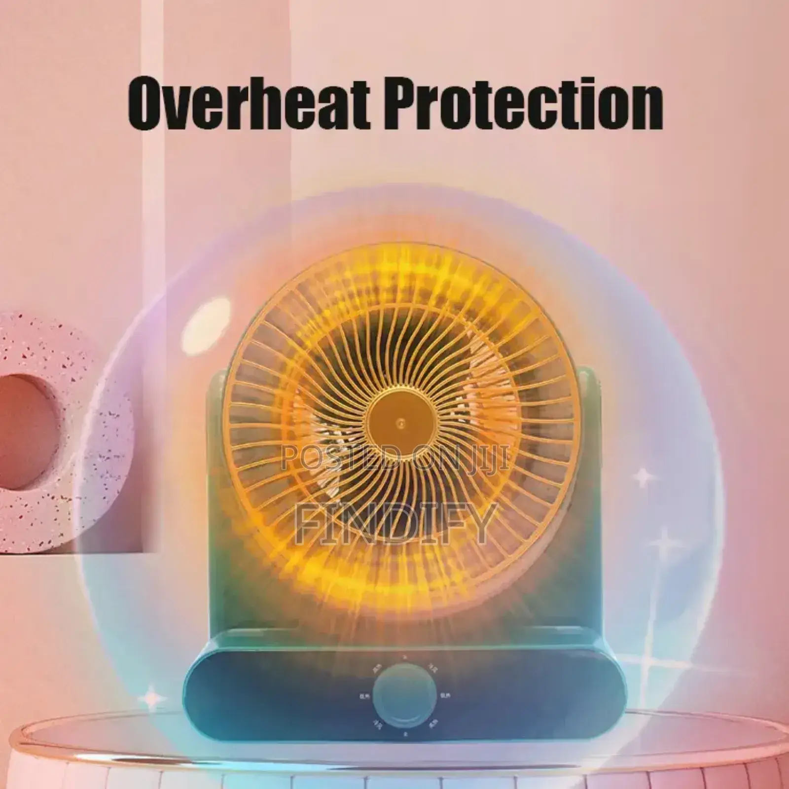 3 Wind Speeds Quiet Cooler Adjustable Overheat
Table Fan