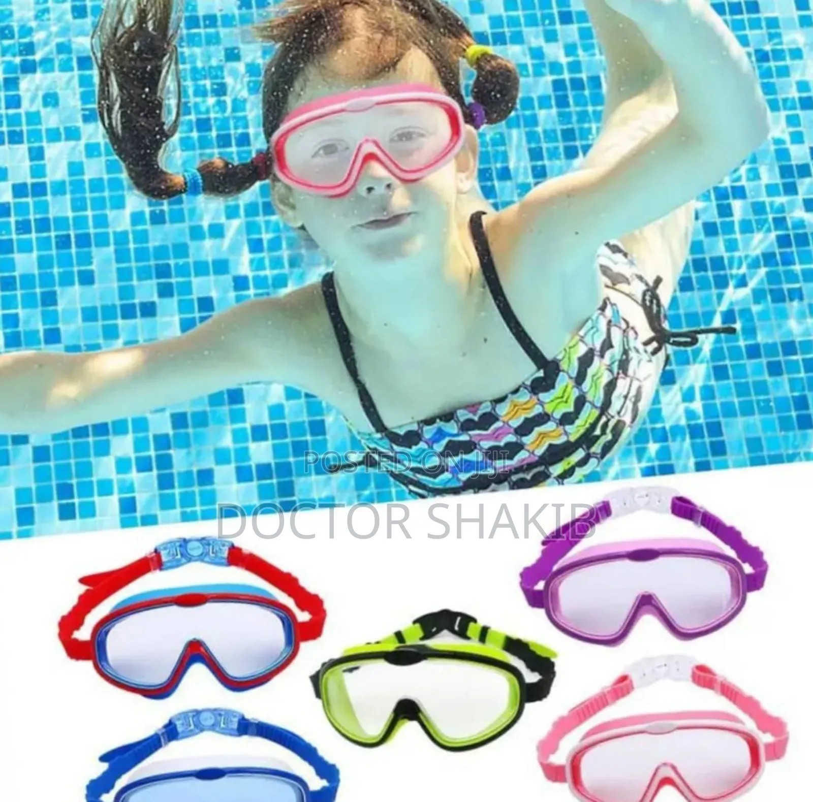 Large Vision Swimming Goggles-New