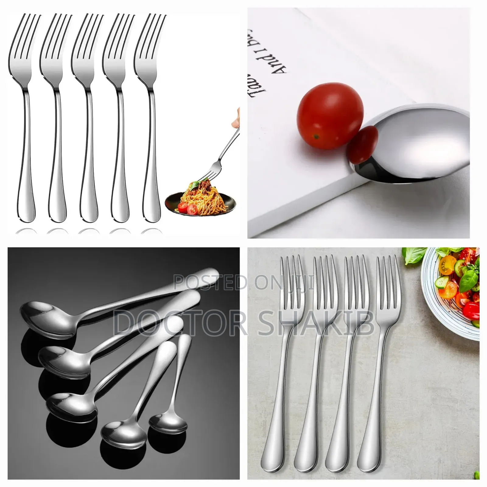 12pcs Stainless Steel Forks and Spoons Set