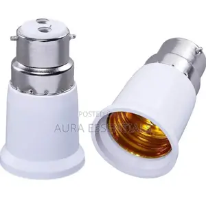 B22 to E27 Screw Base Socket Ceramic Lamp Holder