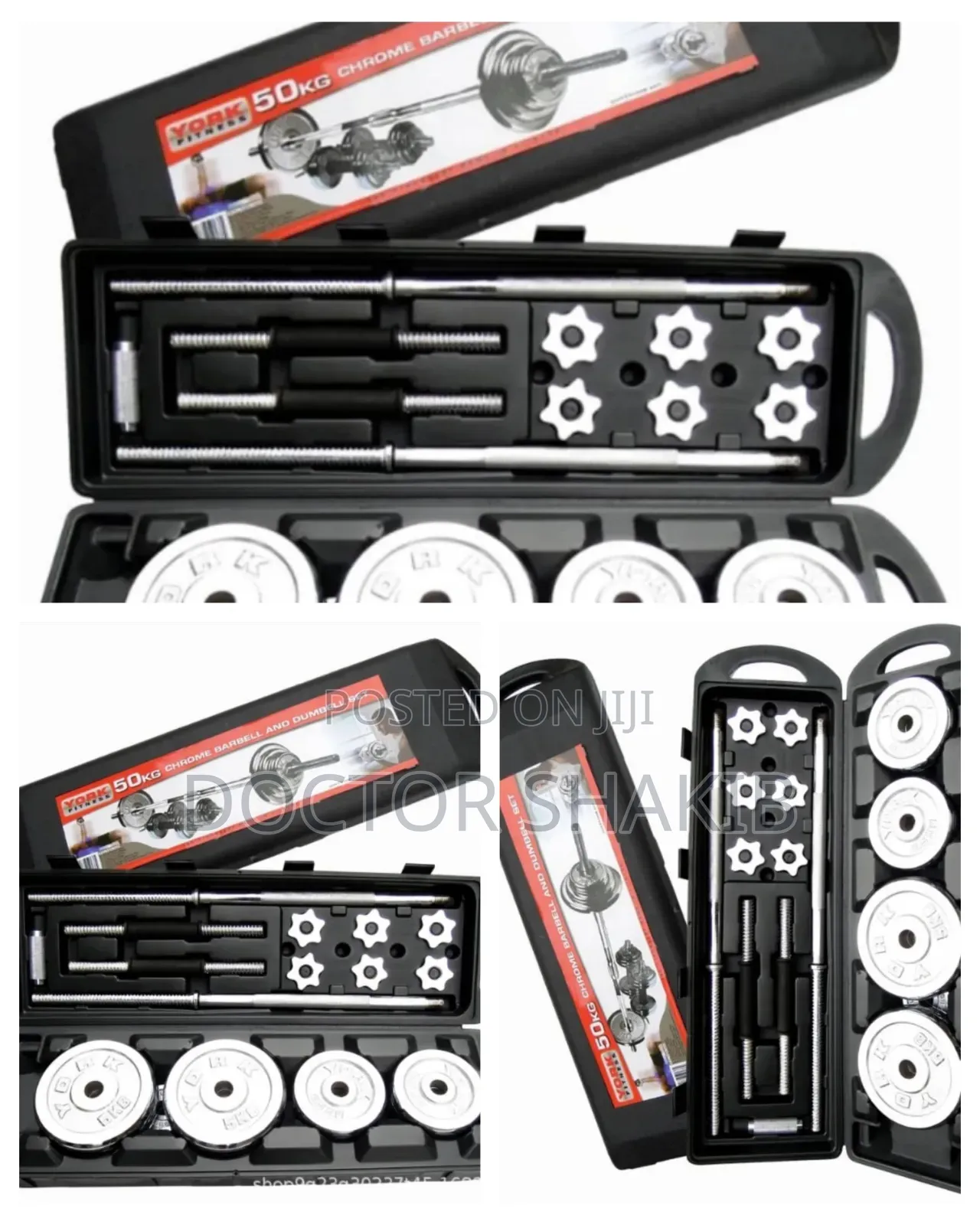 High Standard 50kg Adjustable Dumbbell Set